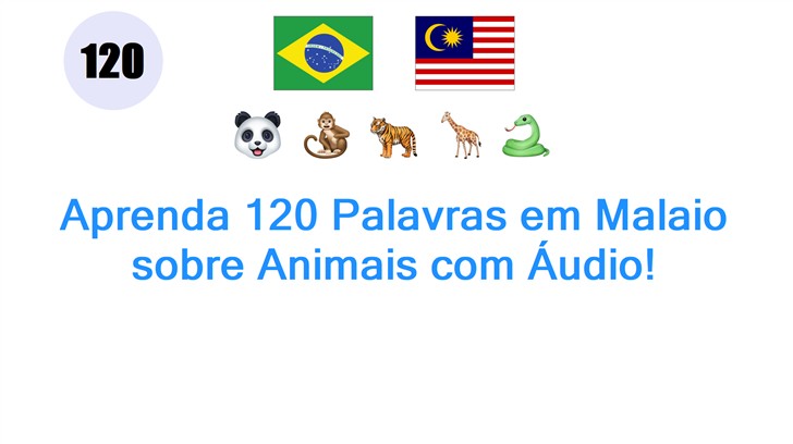 Aprenda 120 Palavras em Malaio sobre Animais com Áudio!